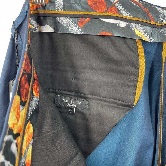 Ted Baker JONVANT Pashion Plain Trouser Pant Teal Blue Men's 40L - Picture 5 of 9